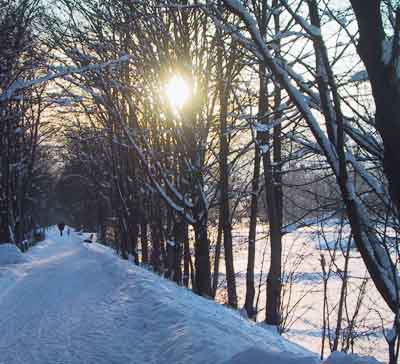 sunset over the flutmulde