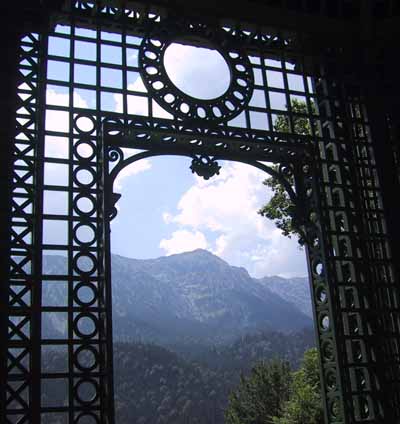 view from the pavillon in castle Linderhof