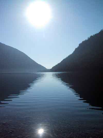 sunrise over the Plansee