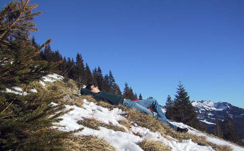 sunbathing on the Brecherspitze